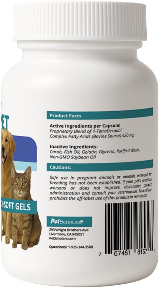 1TDC Dental & Joint Health Softgel Supplement for Dogs & Cats, Supports Oral Health, Stamina, Mobility, Muscle Strength & Recovery, Maintains Skin & Coat Health of Pets (30 Soft Gels)
