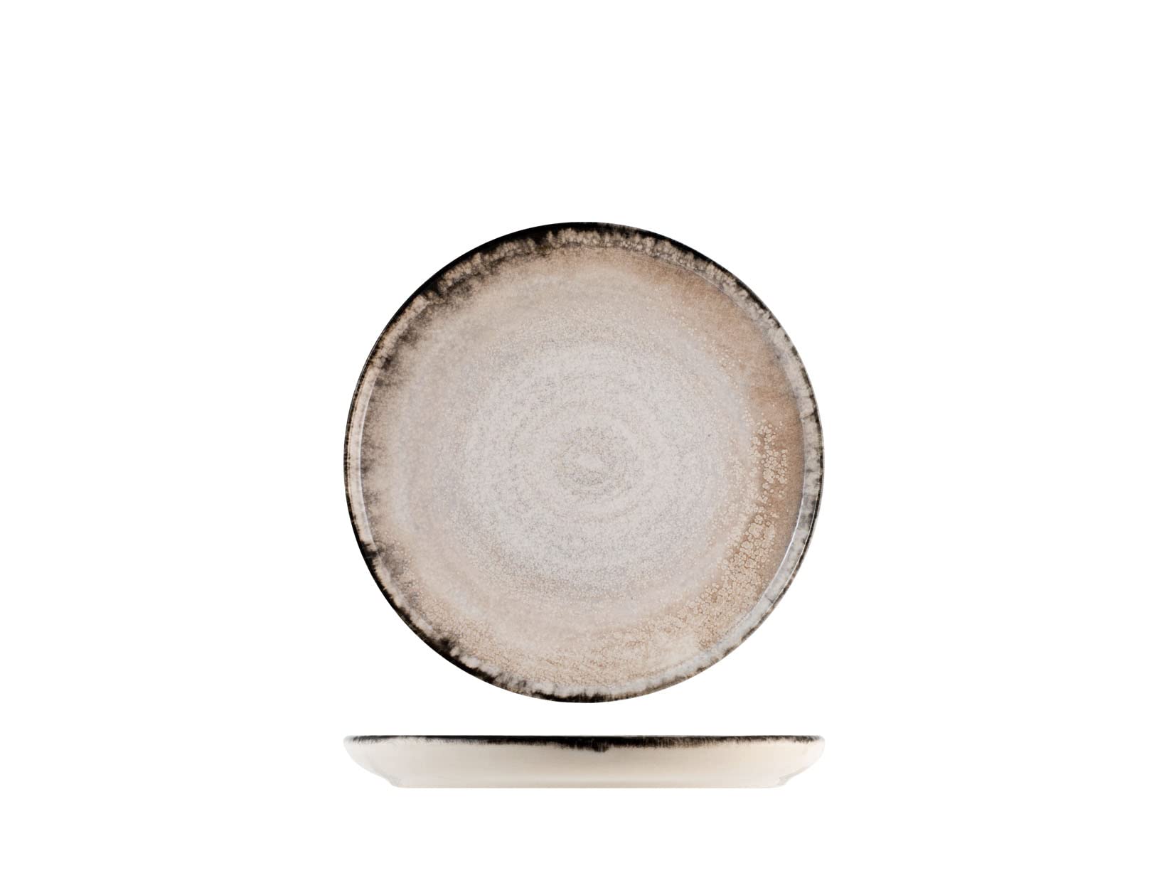 6x Piatti Frutta Onyx In Porcellana Cm 21 Nero E Bianco, H&H | Leroy Merlin