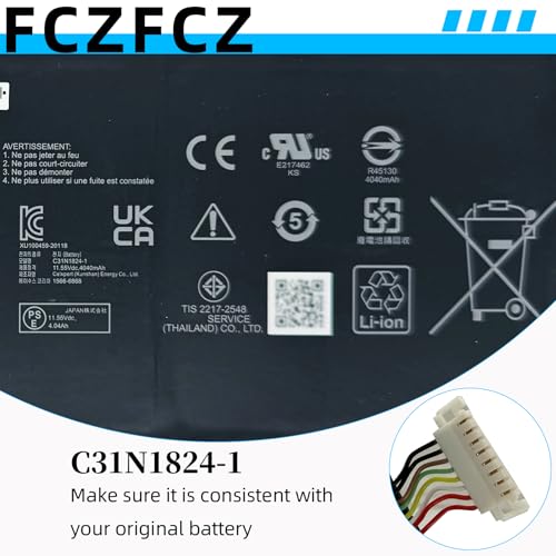 Image of C31N1824-1 Battery 48Wh 4160mAh Replacement for ASUS Chromebook C425 C425T C425TA Chromebook Flip C433 C433T C433TA Series 0B200-03550000 3ICP3 /91 /91 11.55V