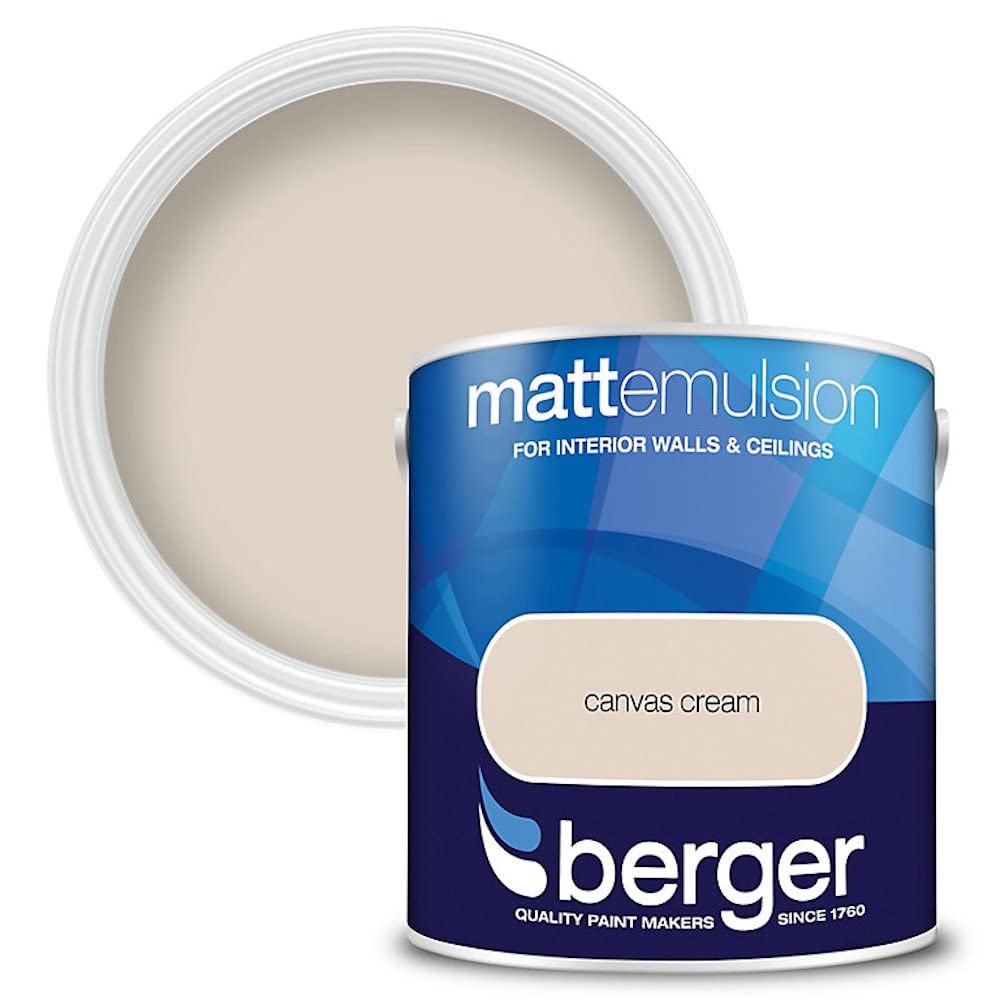 Berger Walls & Ceilings Matt Emulsion Paint - Cream - 2.5L
