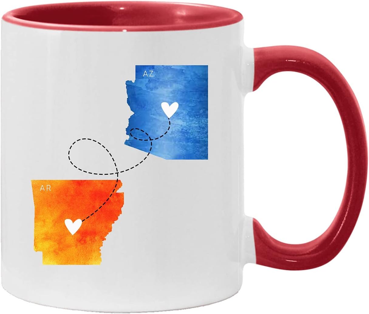 Graduation Gifts Graduation Mug Two State Arkansas and Arizona Coffee Cup Going Away