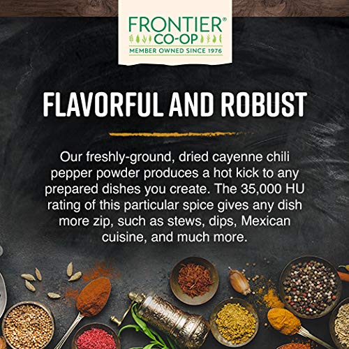 Frontier Co-op Chili Peppers Ground, Cayenne 35,000 HU, Kosher | 1 lb. Bulk Bag | Capsicum annuum L. - Image 5