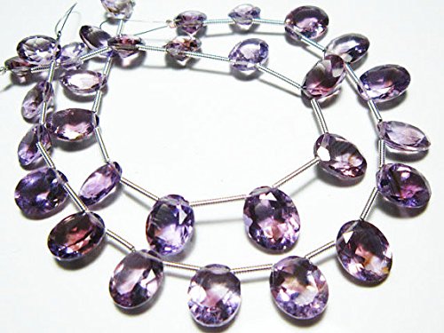 bi Amethyst Faceted Oval cutstone briolette-7.50" Strand -Stones Measure- 9x7-11x9mm