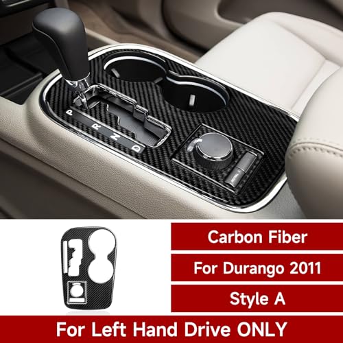 Image of Car Gear Shift Panel Decals for 2011 Dodge Durango Accessories Carbon Fiber Interior Stickers