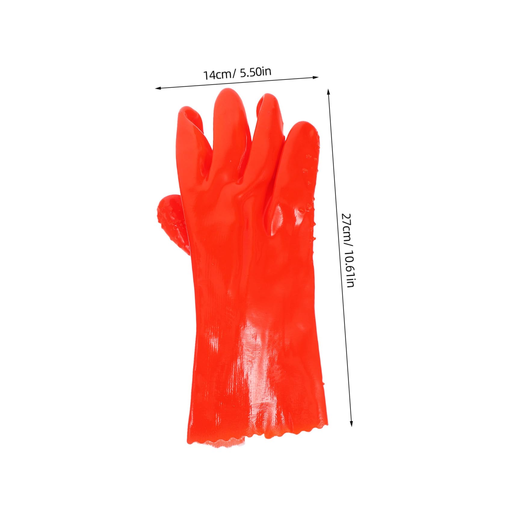 Tofficu Guanti da Lavoro Impermeabili Pvc Arancia 6 Paia Antiscivolo | Resistenza a Olio e Acidi, per Giardinaggio e Uso in Laboratorio, Confezione Riutilizzabile