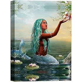 SIGNWIN - Canvas Wall Art - Elegant Mermaid - Canvas Prints Home Artwork Decoration for Living Room,Bedroom - 16x24…