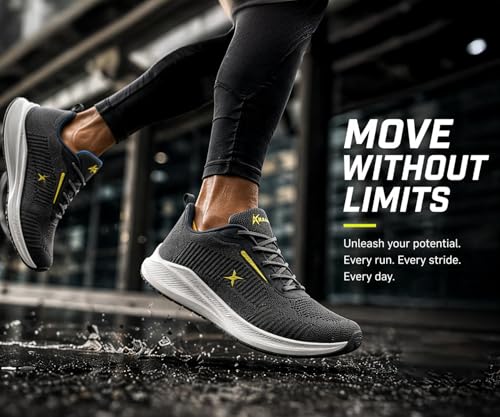 Image of Kraasa Men's Running Shoes | Breathable Mesh Upper | Lightweight Phylon Sole | Cushioned EVA Insole | Comfortable Sports & Casual Sneakers for Gym, Walking & Daily Use