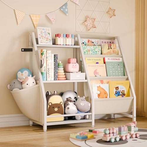 AIMLYF Estantería y Organizador de Juguetes para niños, estantería de 3 Niveles para niños, estantería Montessori para...