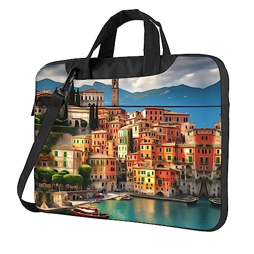 Bolsa de laptop de 15.6 pulgadas con pavo real y asa de hombro