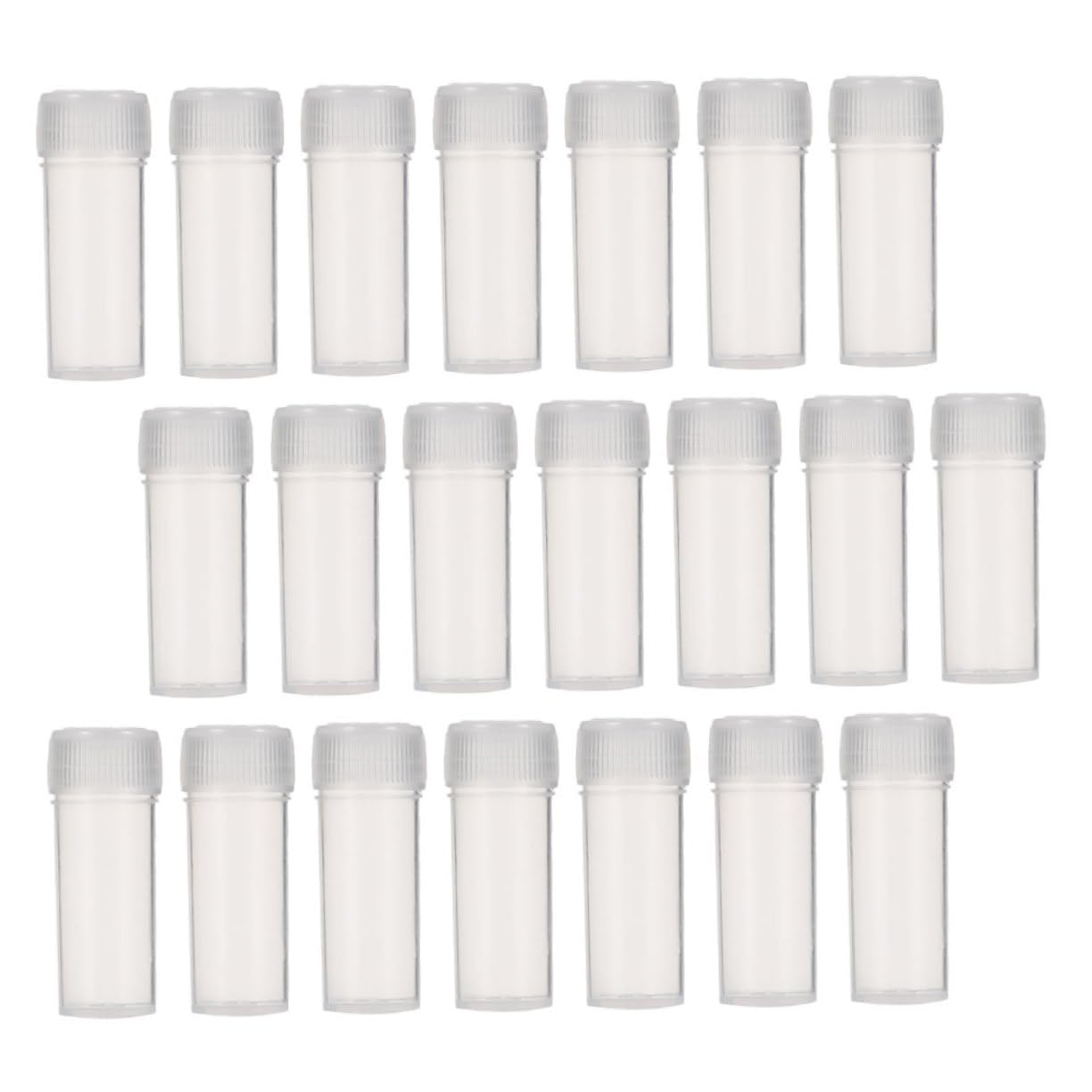 FRCOLOR 120pcs Bottled Mini Clear Storage Vial Small Vial Bottles Round Container with Lid Dispensing Bottle Condiments Containers Test Tube for Small Items Mini Clear Bottles Plastic