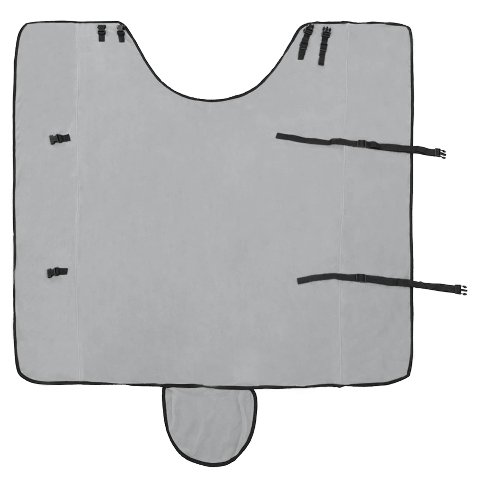 vidaXL Manta de caballo de poliéster gris claro y rosa, moderna, ecuestre, funda extraíble para caballo, capa cálida, funcional, elegante accesorio para exteriores