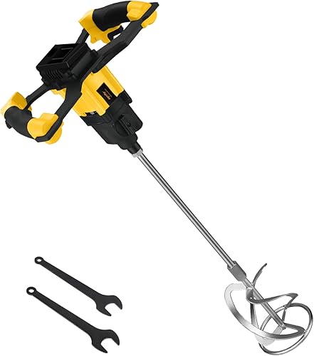 Mezclador de lodo inalámbrico, para mezclador de hormigón Dewalt de batería máxima de 20 V, mezclador de cemento portátil sin escobillas, mezclador