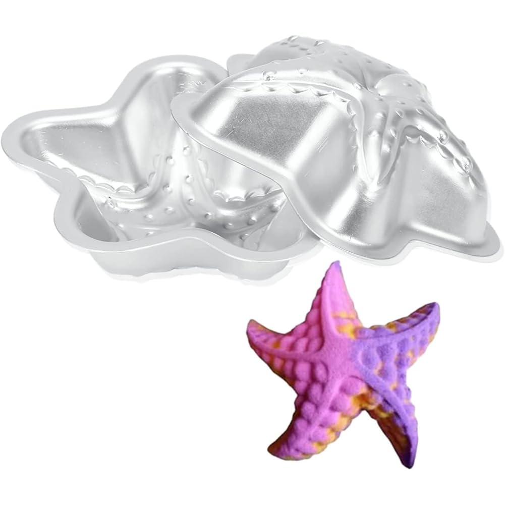 2PCS - Bath Bomb Mold Kit, Mold & Bath Bombs Press for DIY Making Supplies, Fizzy Crafting Mold Bath Bomb Molds Fizzy Crafting Tool DIY Cake Mould Tool DIY Bath Bomb Molds(Sea Star)-image-48