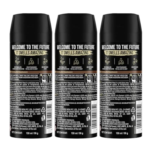 Image of Axe Dark Temptation Men's Deodorant, Long Lasting Deodorant Spray For Men With An Irresistible Scent 150ml, Pack of 3