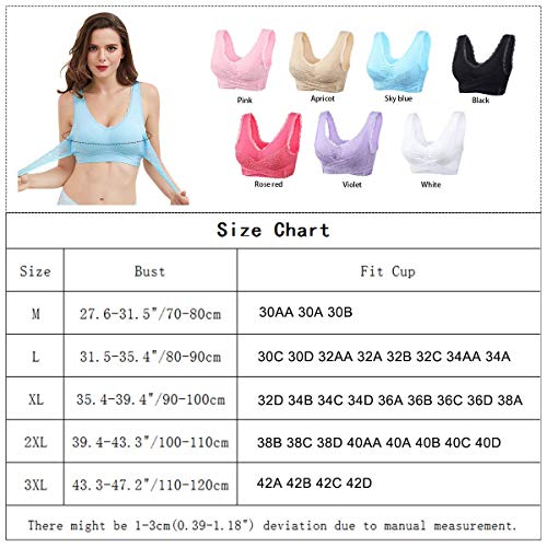 Sports Bras for Women Front Criss Cross Bras Side Buckle Lace Bras Wireless Seamless Bra 1/2Pack4