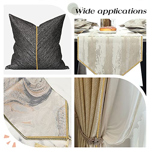 Fingerinspire 27 Yards Metallic Braid Lace Trim Gold Sewing Centipede Braided Lace 3/8" Wide Decorated Gimp Trim Diy Craft Sewing Accessories For Wedding Diy Clothes Jewelry Crafts Home Decor #TOP5