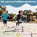 WTYIY Multi-Game Hopscotch Set with Toss Bean Bags, Hopscotch Ring Game for Kids, Outdoor Physical Games Promoting Coordination, Durable Playground Toys for Boys and Girls