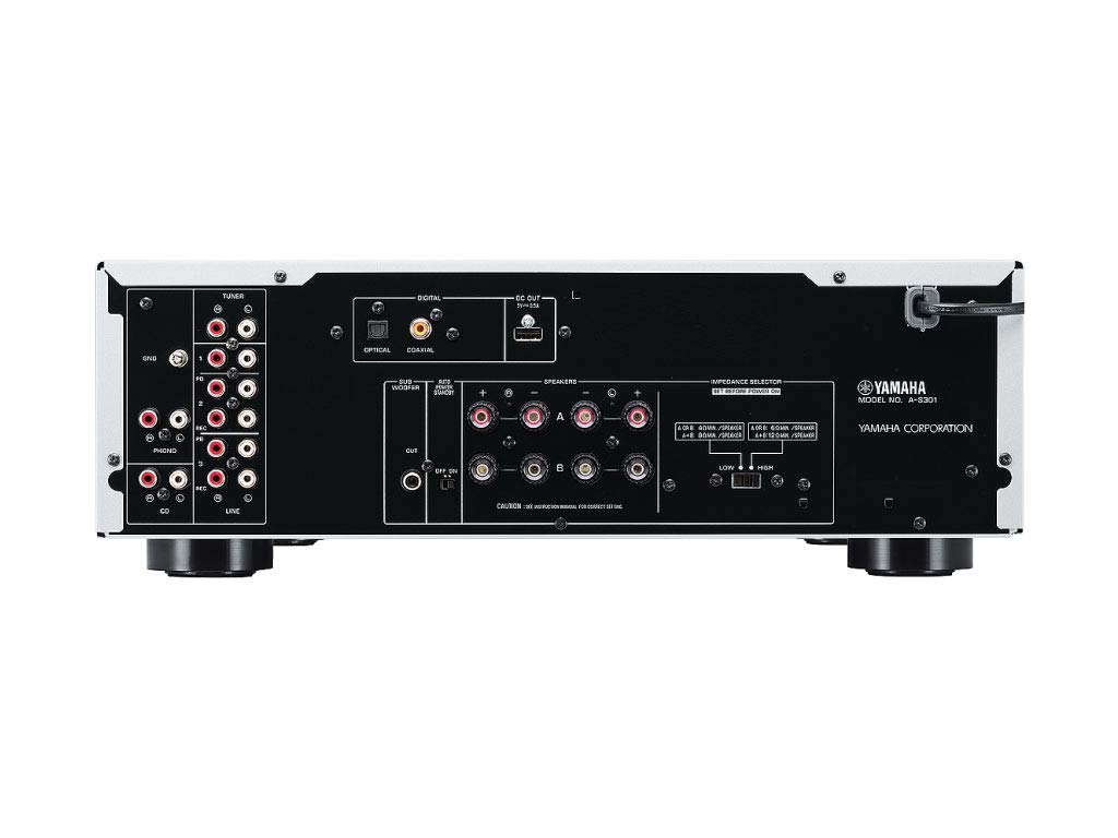 Yamaha A-S301 2-Channel Integrated, 60 W Stereo Amplifier, Black