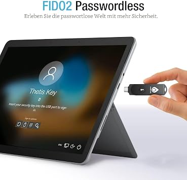 Thetis Pro FIDO2 Security Key Two Factor Authentication NFC Security Key FIDO 2.0 Two USB Type A and Type C Ports for Multi-Factor Protection (HOTP) on Windows/MacOS/Linux