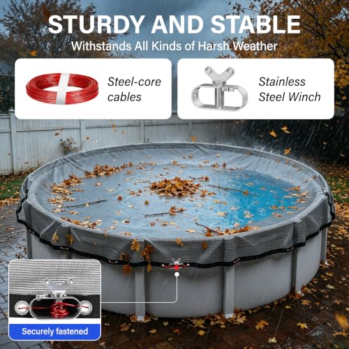 Pool Leaf Net 21FT Cover Round Pool Net Cover for Above Ground Pool by TIXANF - Used condition - Image 4
