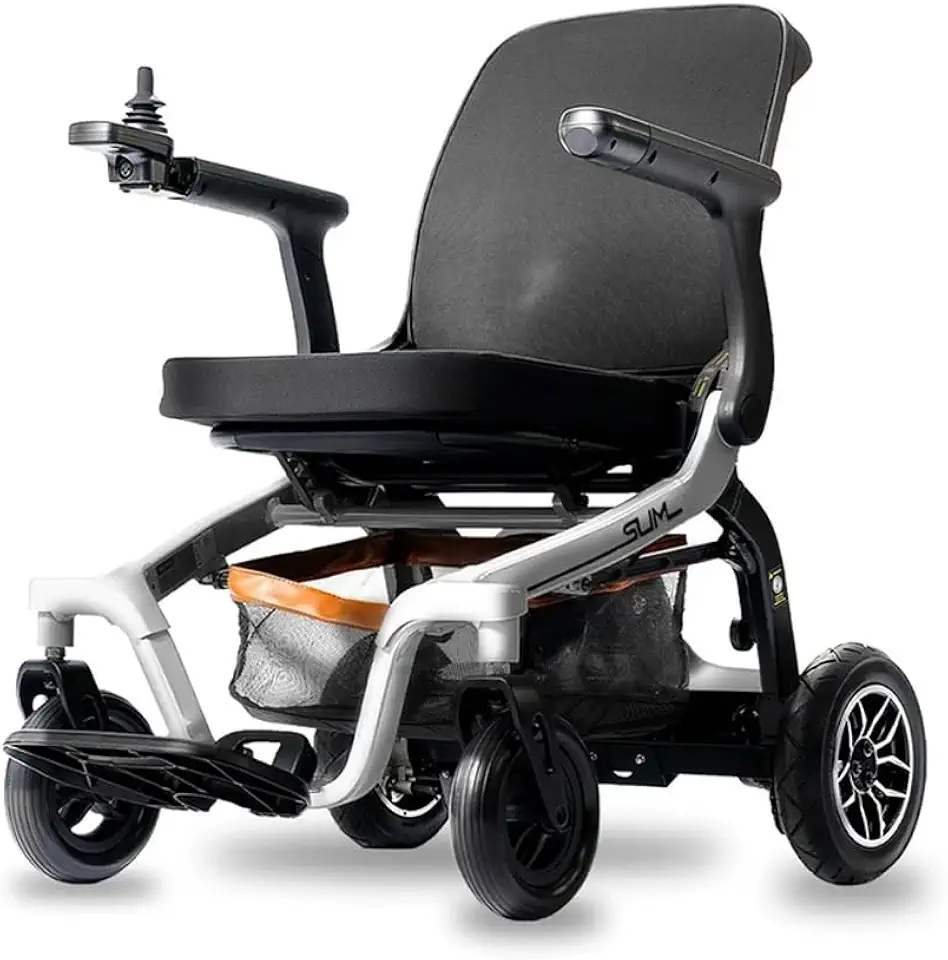 Cadeira de Rodas Motorizada Slim Até 130 Kg - Power Lite - Branco