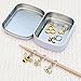 Honey Bee Knitting Stitch Markers with Storage Tin | Ring Style Closed Rings | Bee & Honeycomb Charms for Knitters | Gift for Yarn Lovers | Handmade by Pretty Warm Designs