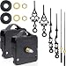 2Pack Clock Motor Movement with Battery Clock Parts Replacement Mechanism (Black)