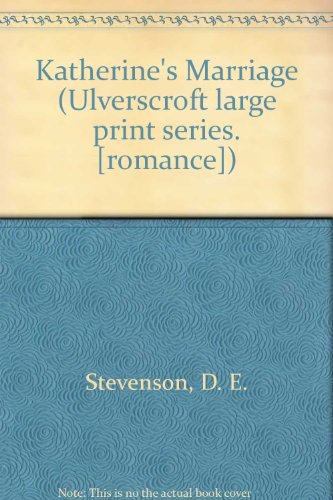 Katherine's Marriage 0854563288 Book Cover