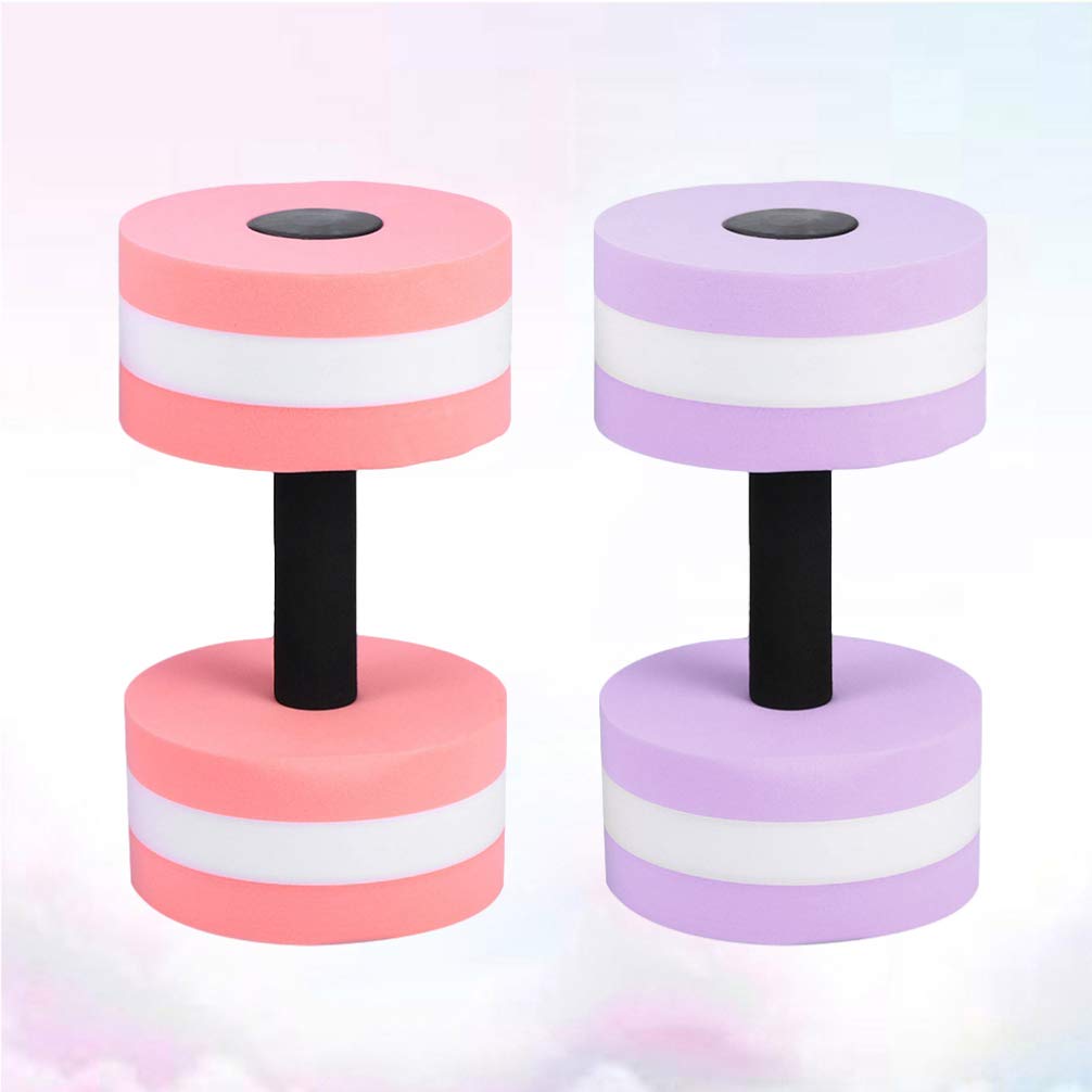 SEWACC Lot de 2 haltères d'exercice aquatiques en mousse EVA haute densité pour l'eau, l'aérobic (couleur aléatoire)