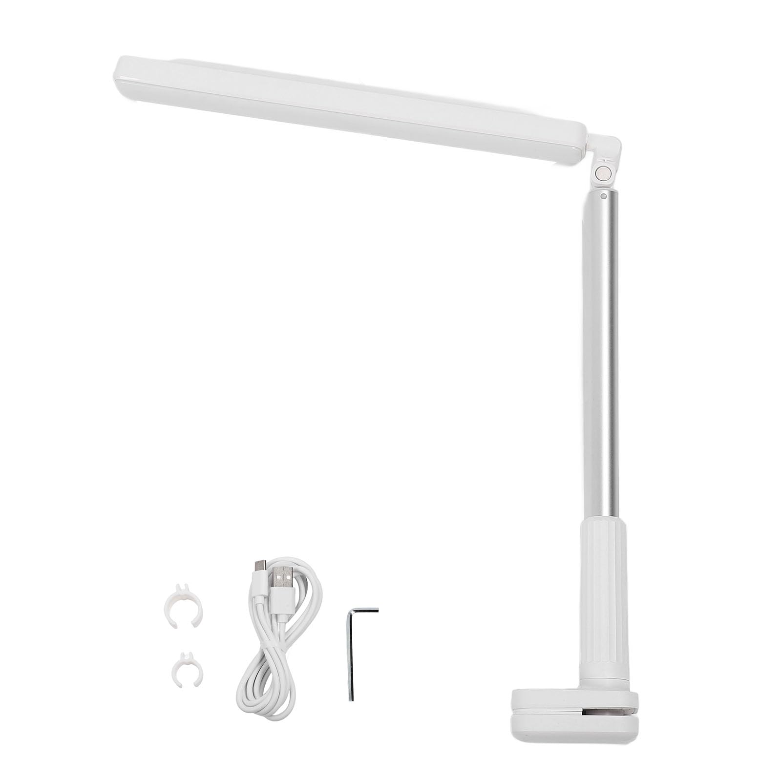 Lampa Biurka LED z Składany Klips na Odczycie światło Rozszerzona Lampa Robocza ramię Regulowane ramię Light do Manicure Solidne Czytanie Biurowe z Obrotem 360 Stopni i 12H