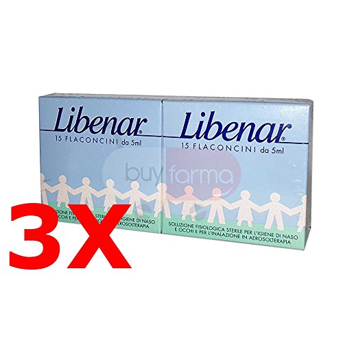 3 x LIBENAR PROMO BI-PACK - Solución fisiológica estéril - 90 viales de 5 ml