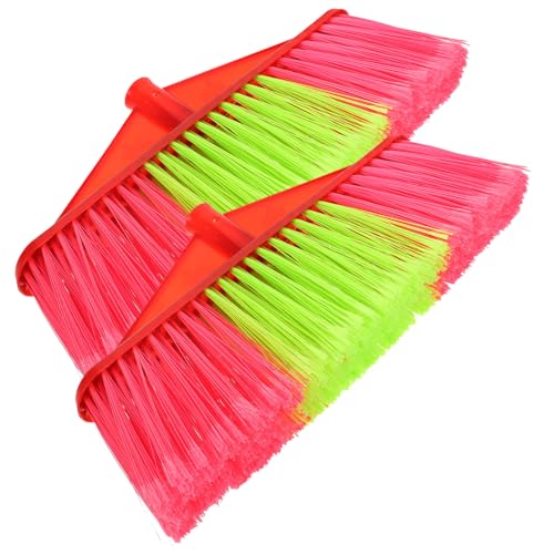Healeved Home Broom Part Plastic Broom Head 2 Pack Floor Sweeper Refill Easy to Carry Anti-wear Material Random