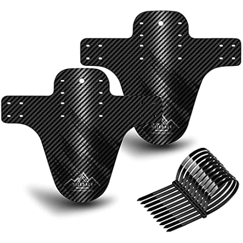 NICEDACK MTB Mudguard with Carbon Fibre Pattern Cover