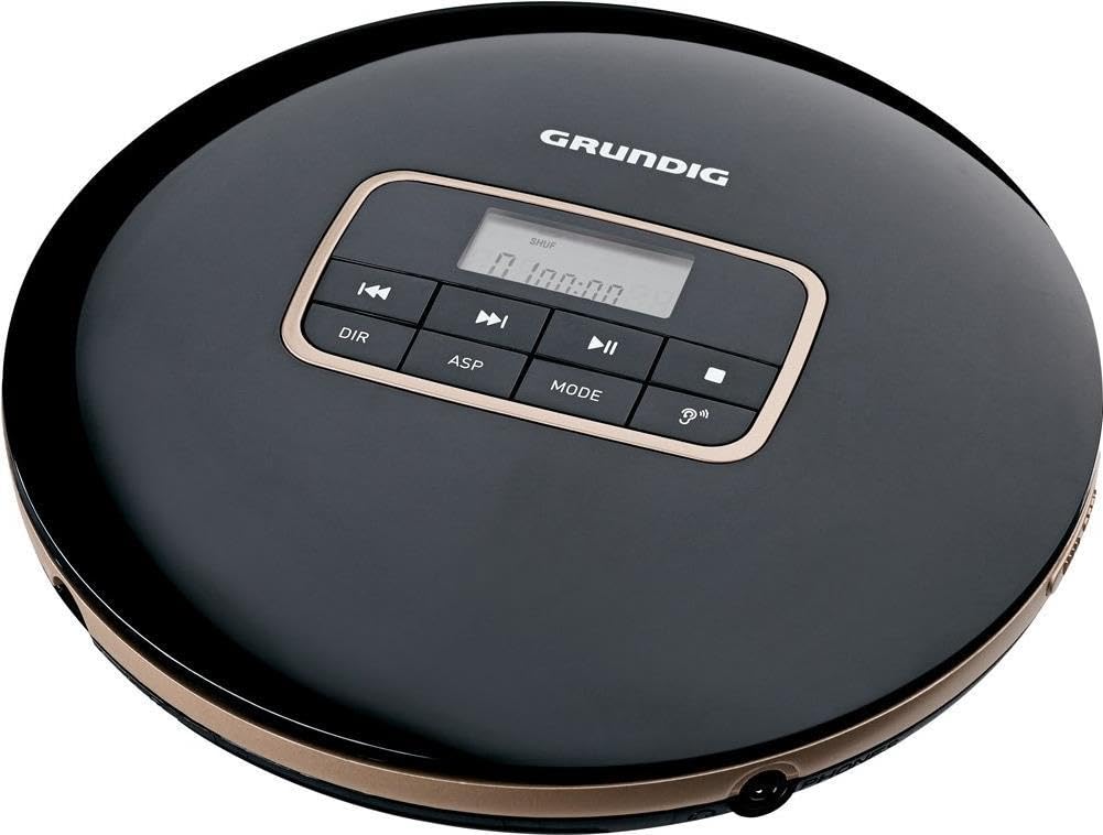 Grundig GCDP 8500 - Reproductor de CD portátil, Color Negro y Plateado