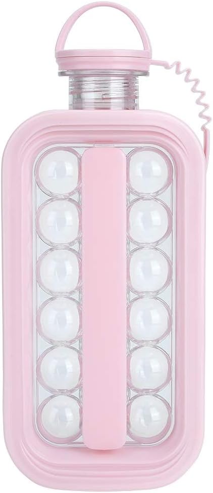 AWHIce Cube Bottle Molds 2 in 1 Portable Ice Ball Maker Easy to Make Molds For Hockey, Cocktail, Coffee, Whiskey, Champagne, Beer, Juice, Water Bottle Mold White Plastic Household Cube Making Tool