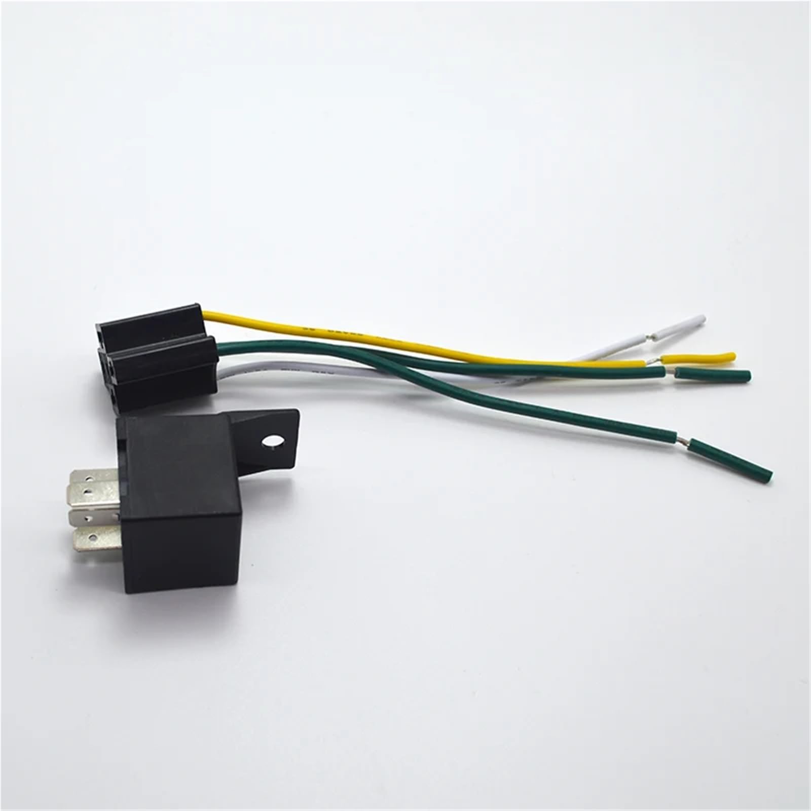 Relés automotrices de 12 V, 4 Pines, 5 Pines, 40 A, Normalmente Cerrado y Normalmente Abierto con Enchufe y Cable (relé Cerrado).