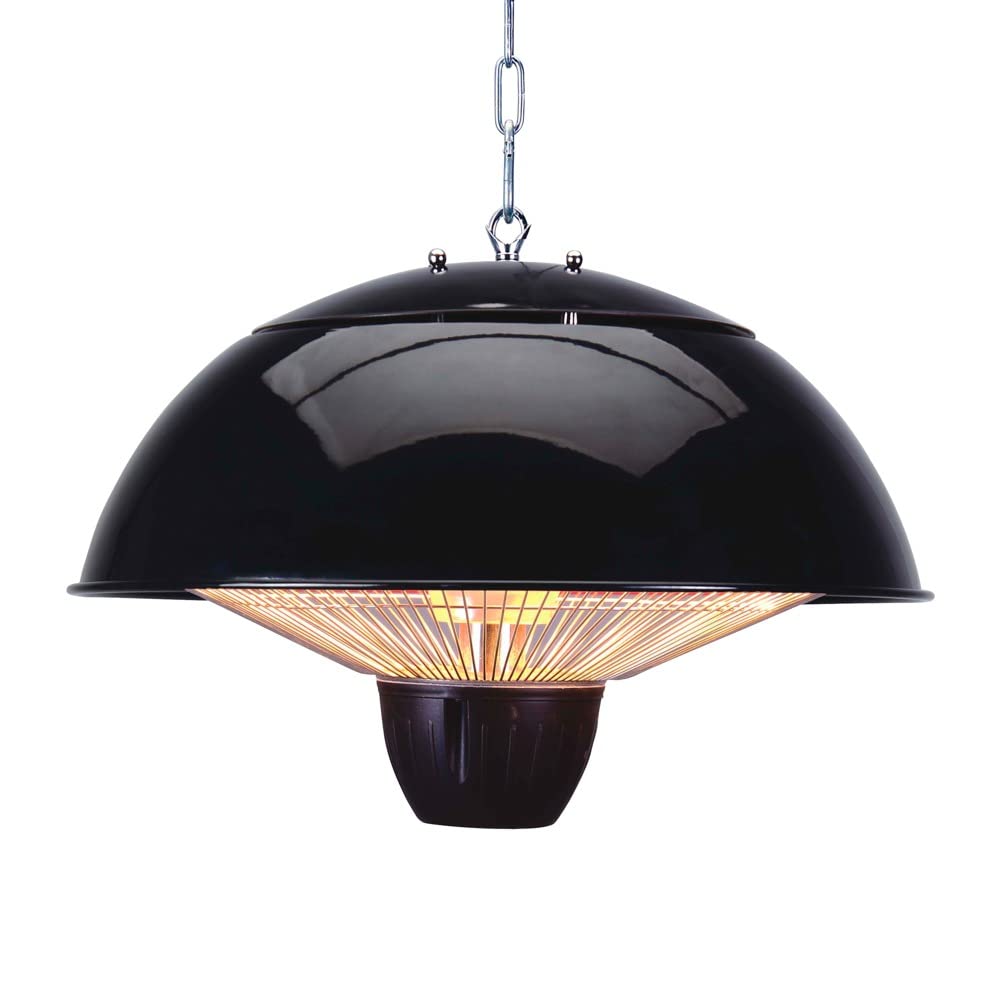 Litecraft 1500 Watt LED Ceiling Pendant Halogen Element Radiant Patio Heater - Black