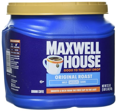 Image of Maxwell House Original Roast Ground Coffee, 27.5 oz Canister (Pack of 54)
