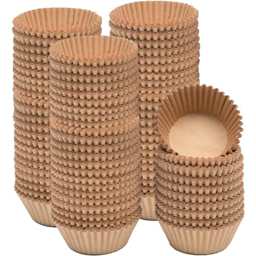 qiqee Natural Brown Cupcake Liners, 1000 Count, Standard Size