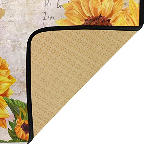 Sunflower Kitchen Mat, Anti-Fatigue Non Slip Floor Mat, Kitchen Rug Bath Doormat Carpet For Kitchen, Floor Home, Office, Sink, Laundry 39 X 20 Inch #TOP6