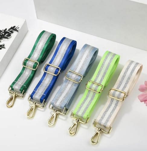 Image of LVYOUME Purse Strap Silver Hardware Wide Bag Straps Replacement Crossbody Adjustable Shoulder Strap for Purses