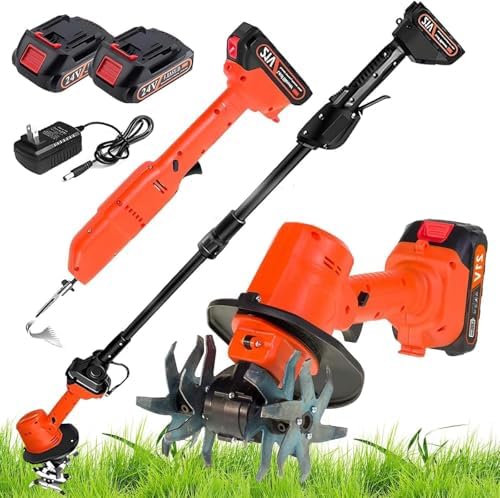 OUHKDM Mini-bêche électrique, avec Manche télescopique, motoculte...