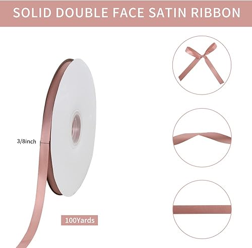 Vista 126 de TONIFUL - Rollo de listón de satén de color liso, para envolver regalos, manualidades, cabello, fiesta boda, tarjetas de invitación, ramos florales