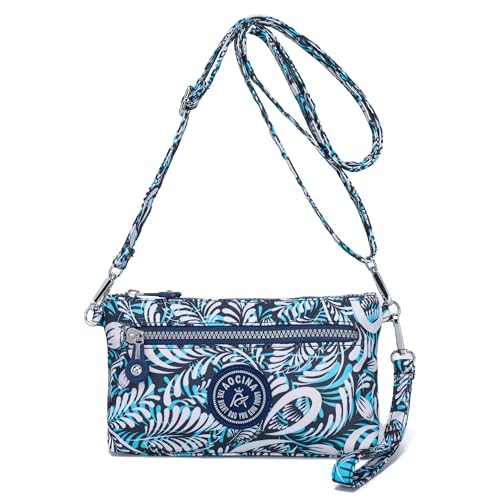 Image of Small Wristlet Wallets for Women Nylon RFID Cross body bag | Cell Phone Purse with Built-In Card Slots for Daily Outings