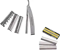 KIT NAVALHETE COM 3 PENTES AÇO INOX + 5 LAMINAS MARCO BONI