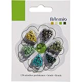 Alto: 0,3 cm. Artemio - Mini Tachuelas Redondas (tamaño pequeño, 120 Unidades), Color Verde