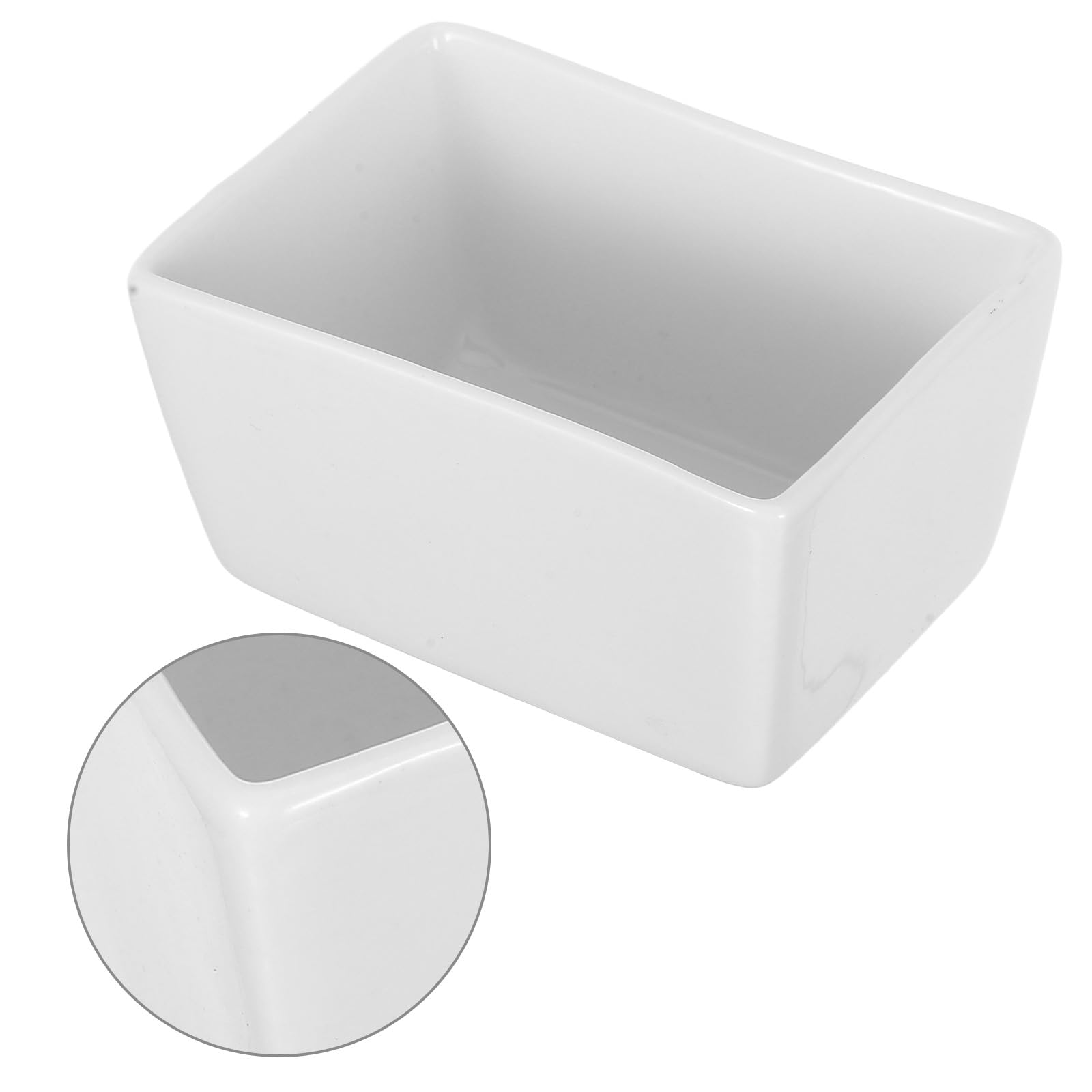 Contenitore per Zucchero in Ceramica Bianca Rettangolare 2 Pezzi Barattolo Zuccheriera Multifunzionale 170Ml Porta Bustine Zucchero e Caramelle per Cucina e Tavolo da Pranzo