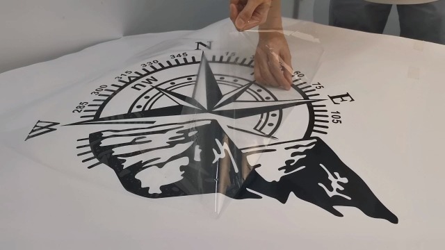 Large 2x Mountain Compass Vinyl Decals For Camper Van / Caravan - Cortina Graphics