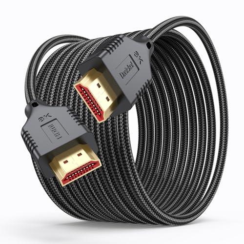 Dreickol 8K HDMI Cable 10 FT, 48Gbps HDMI 2.1 Gaming Ultra High Speed HDMI eARC Cord 10 Foot Support 8K@60Hz 4K@120Hz, Dynamic HDR, HDCP2.3, Ethernet Compatible with Monitor, HDTV, PS5, Roku, Laptop