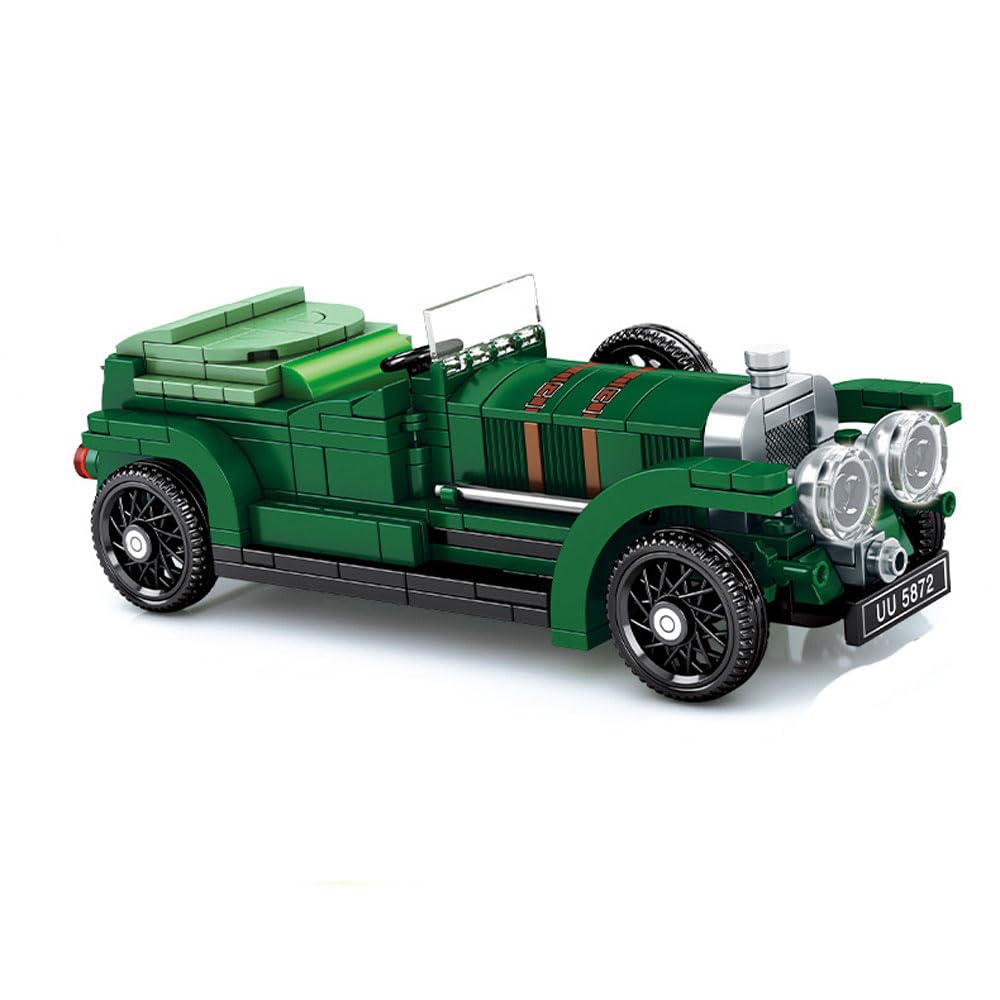SuicRa357PCS Retro Vintage Car Model Car Children's Building Block Children's Assembly Juggle Small Particle Building Block Creative Racing Toy Bricks Gifts Boy DIY Block